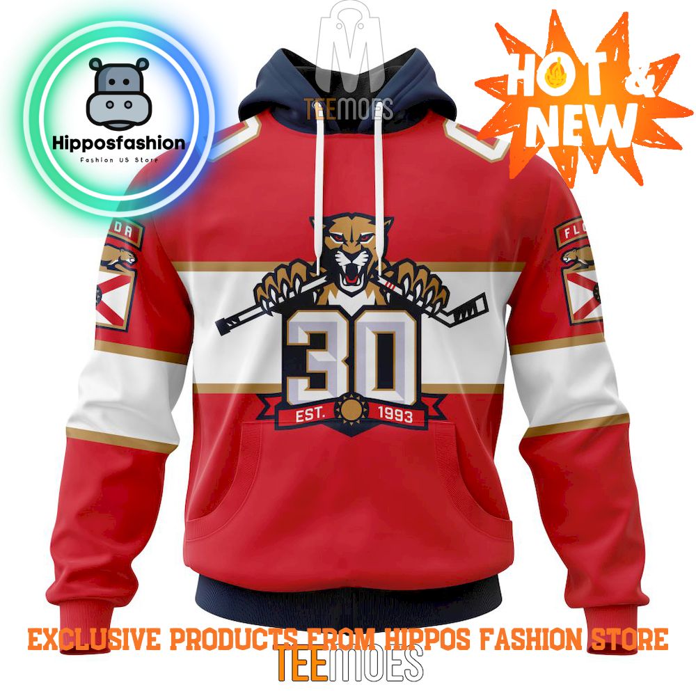 Florida Panthers Home With Th Anniversary Logo Unisex Customized Hoodie