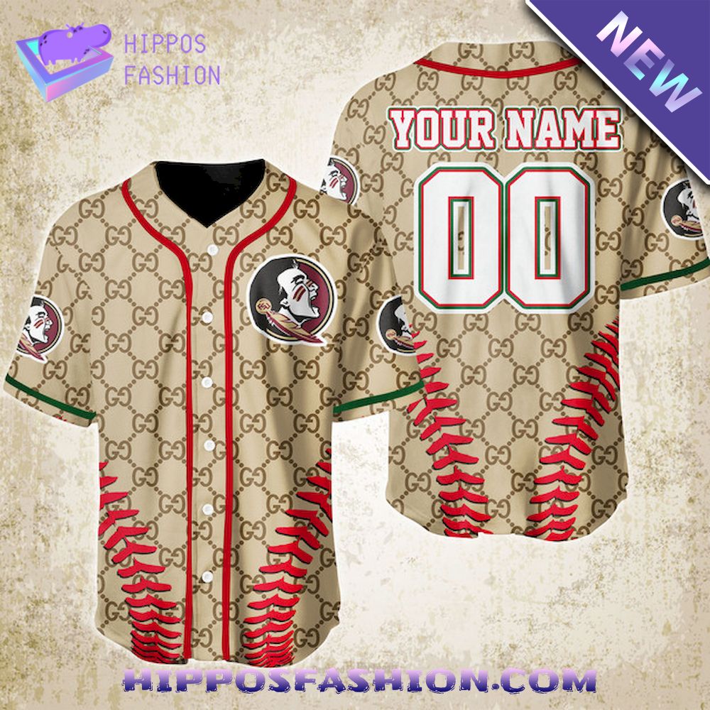 Florida State Seminoles Gucci Personalized Baseball Jersey