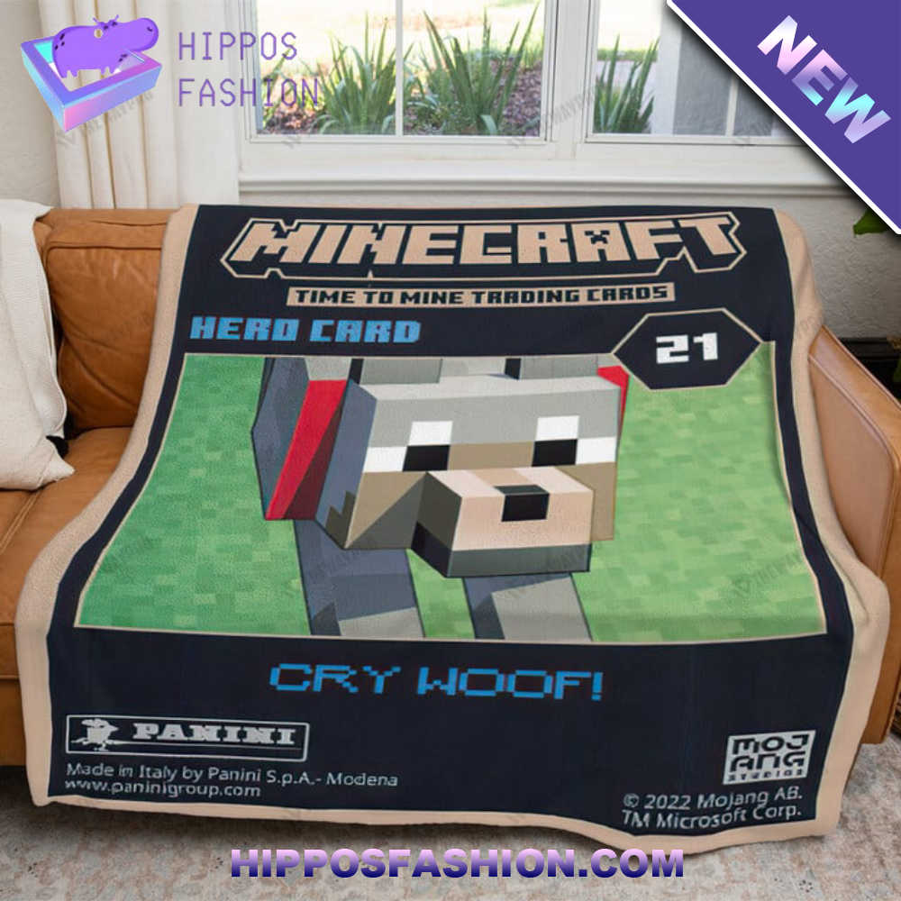 Game Minecraft Cry Woof Custom Soft Blanket