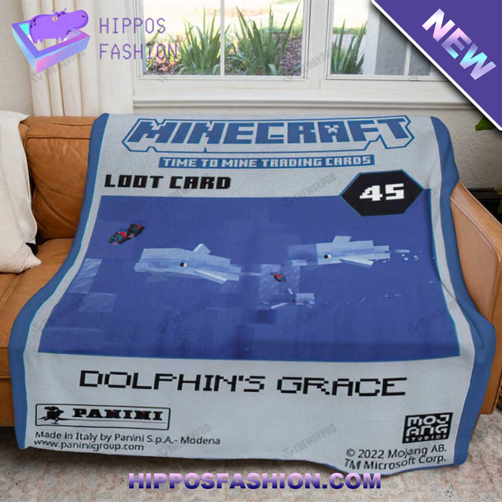 Game Minecraft Dolphin Grace Custom Soft Blanket