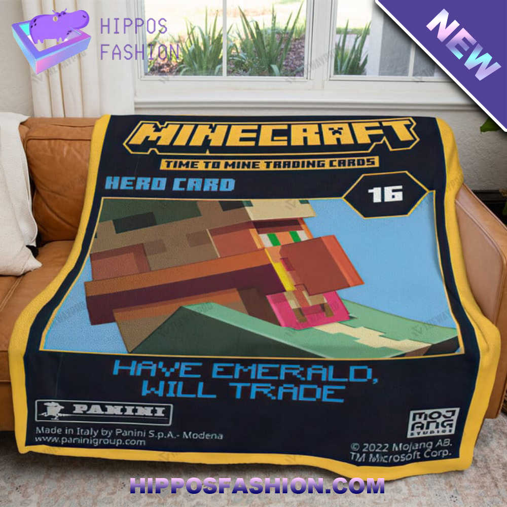 Game Minecraft Have Emerald, Will Trace Custom Soft Blanket
