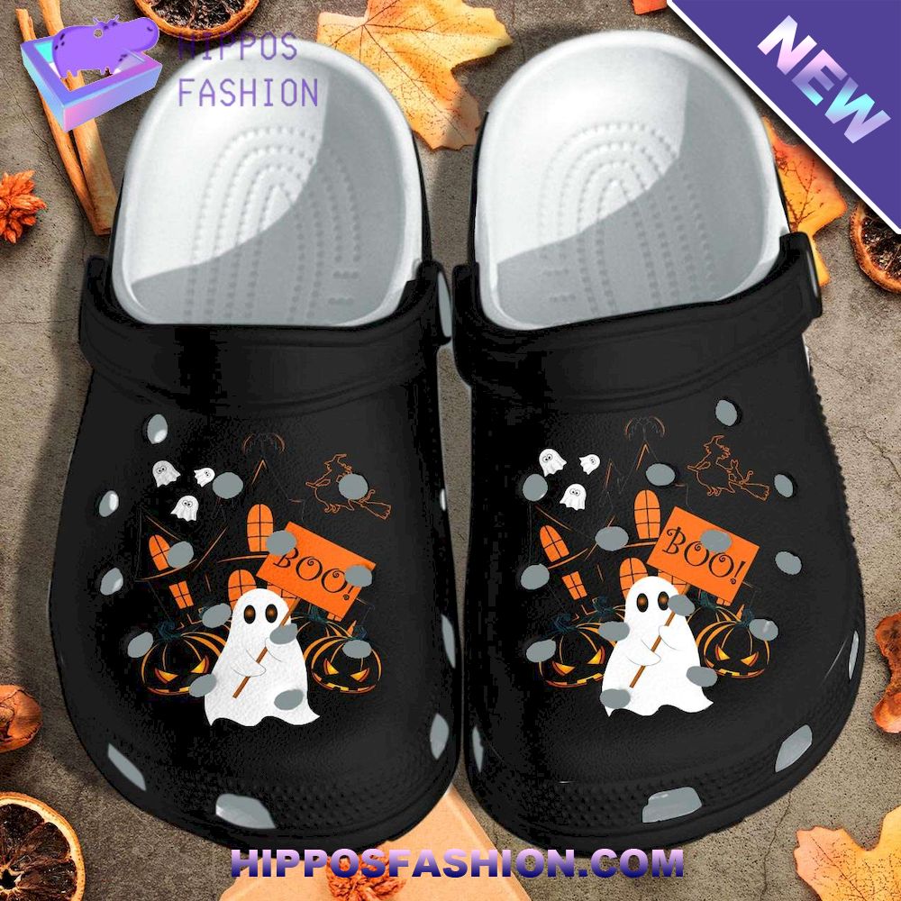 Ghost Boo Halloween Shoes Personalized Crocs Clog Shoes