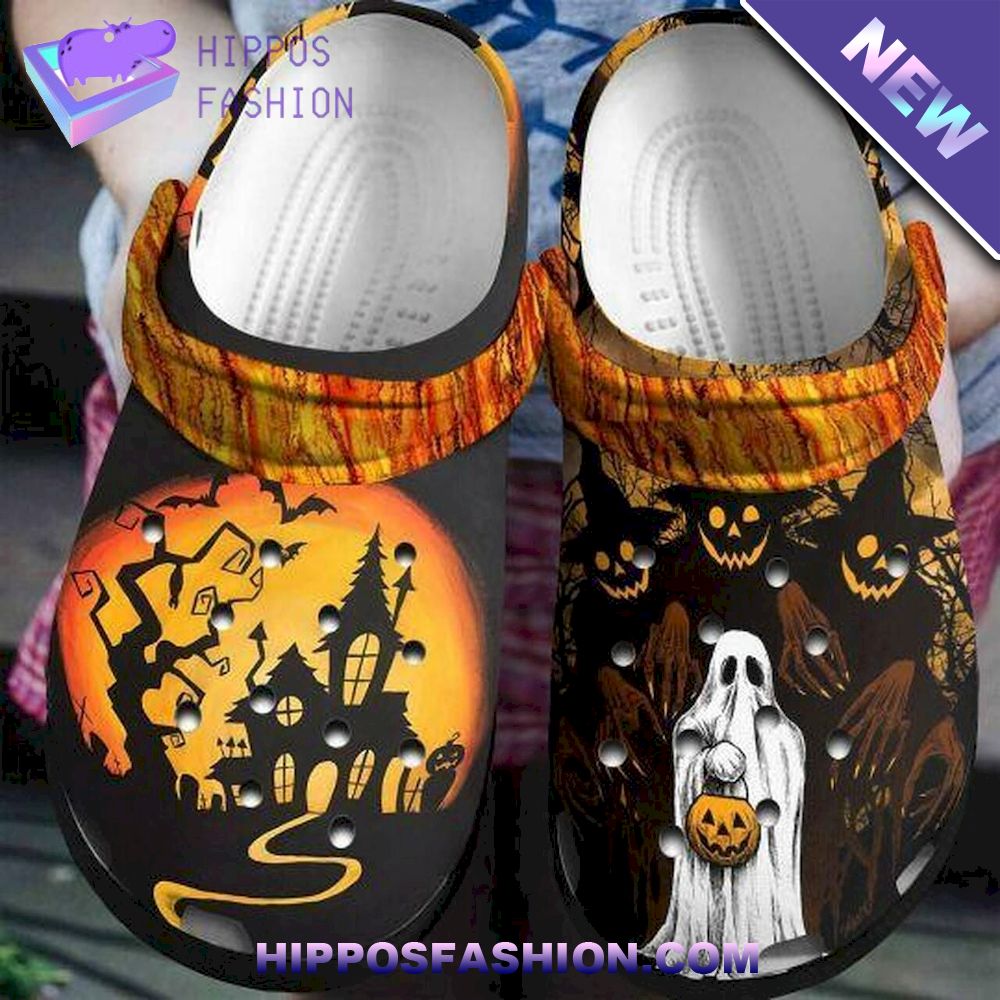 Ghost In Halloween Night Personalized Crocs Clog Shoes