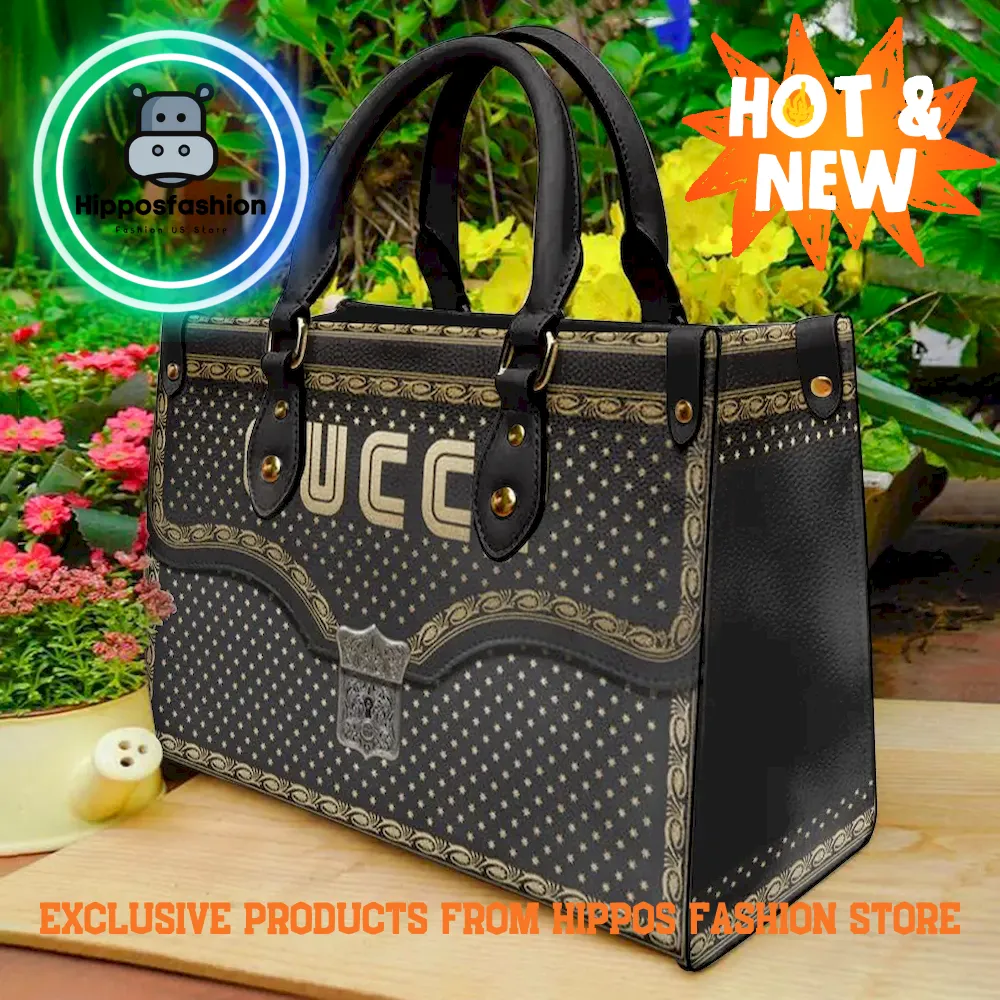 Gucci Black Golden Limited Edition Luxury Leather Handbag