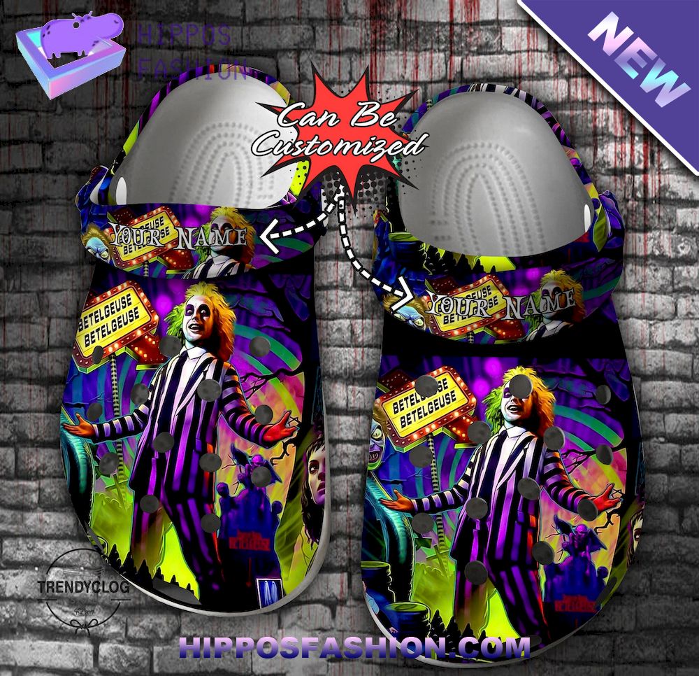 Halloween Horror Movies Beetlejuice Personalized Crocs Clog Shoes