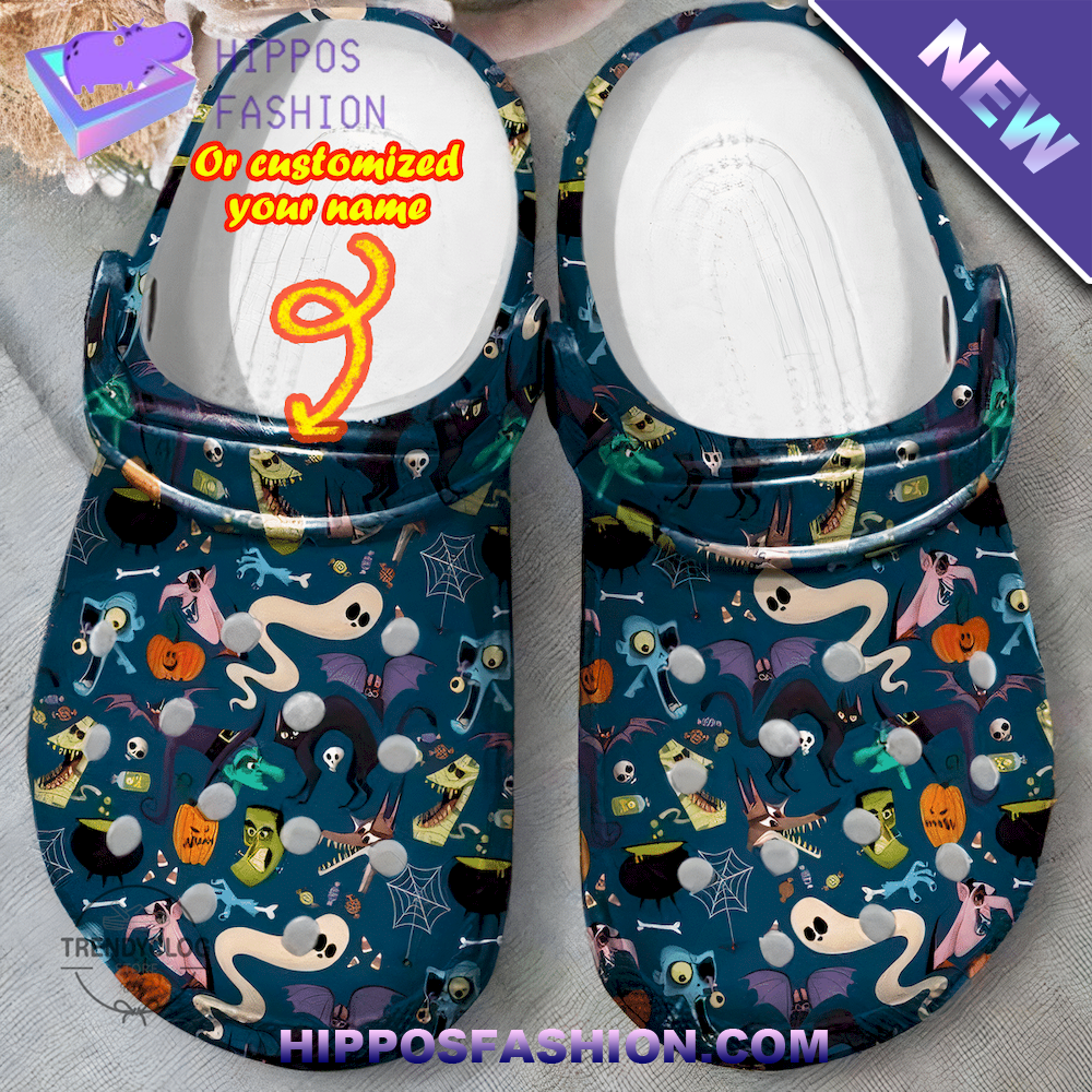 Halloween Pattern Theme Personalized Crocs Clog Shoes