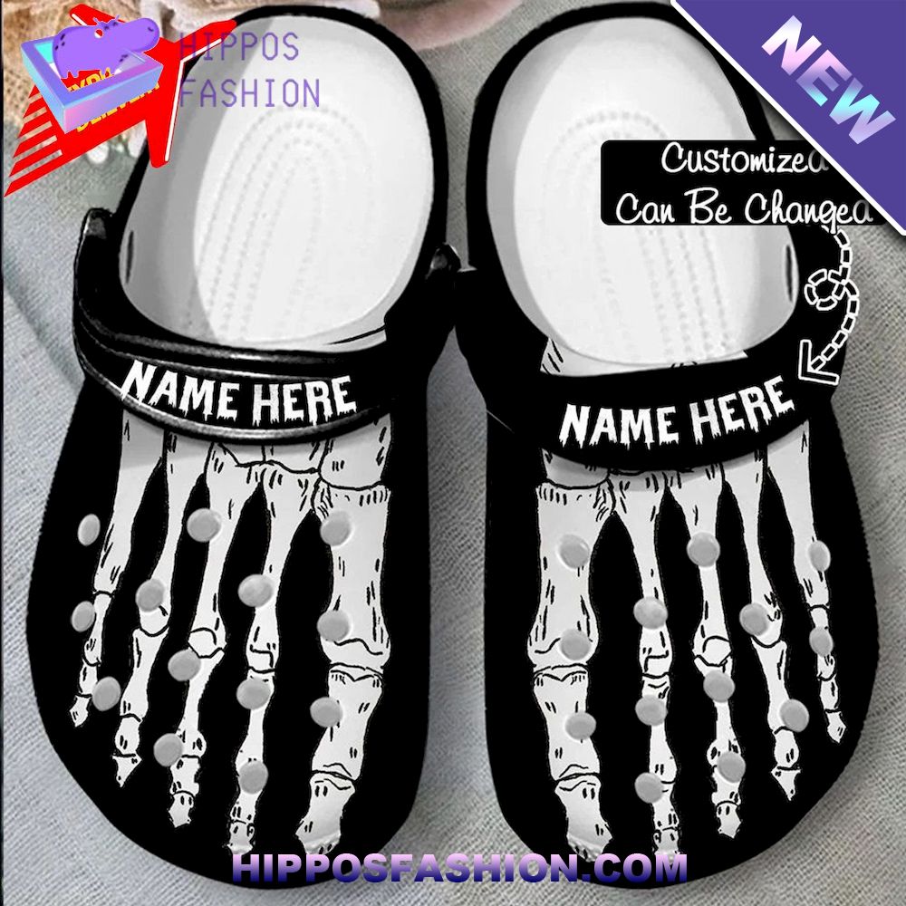 Halloween Skeleton Foot Color Personalized Crocs Clog Shoes