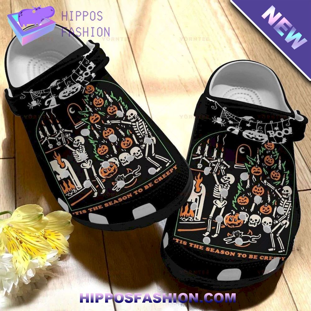 Halloween Tis The Season To Be Creepy Personalized Crocs Clog Shoes