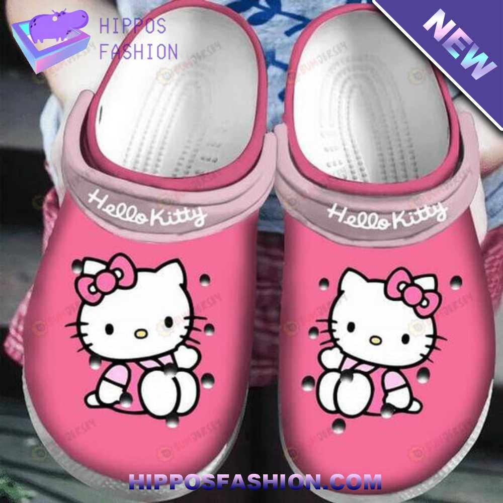 Hello Kitty On Pink Pattern Crocs Crocband Clog vUHX.jpg
