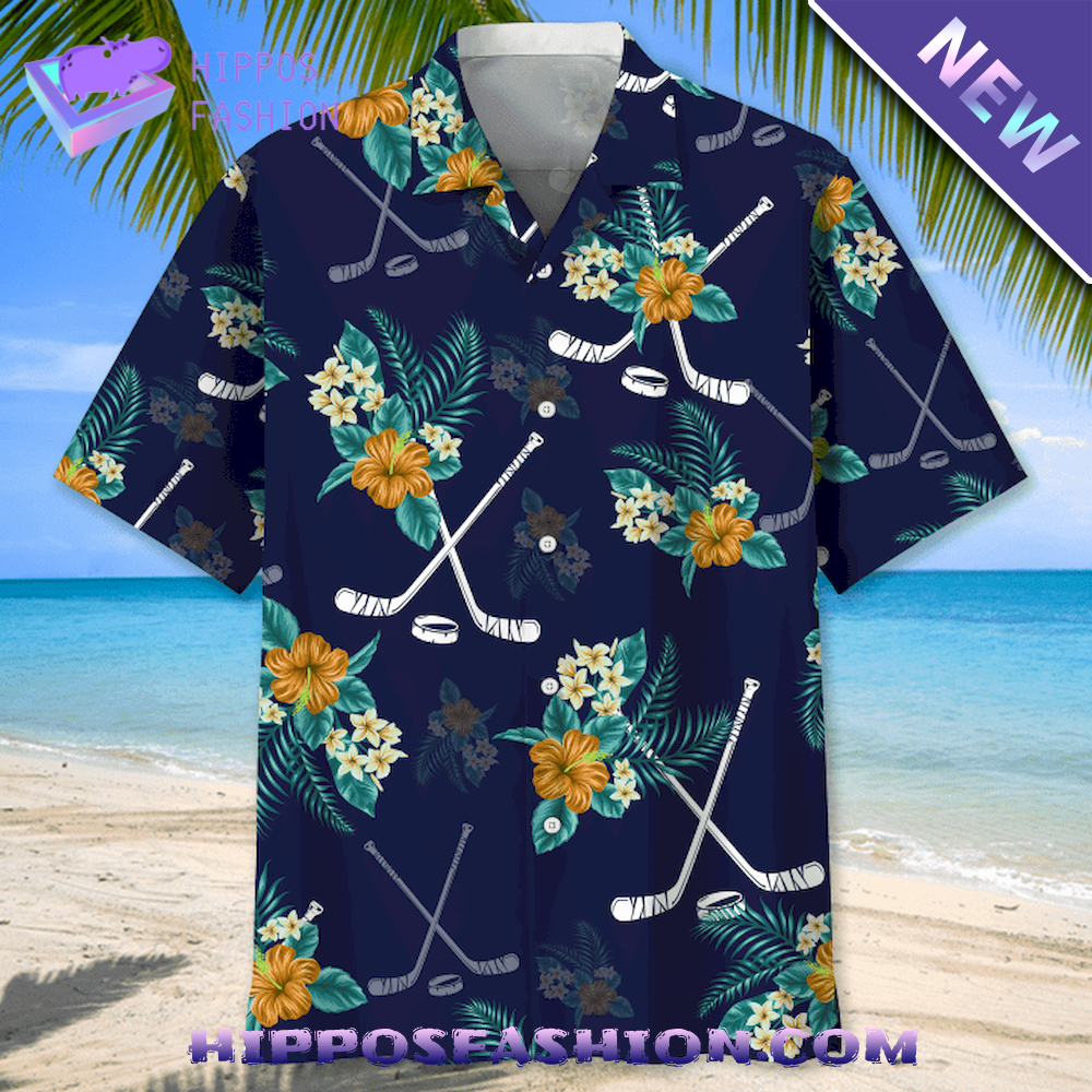 Hockey Hawaiian Tropical Hawaiian Shirt