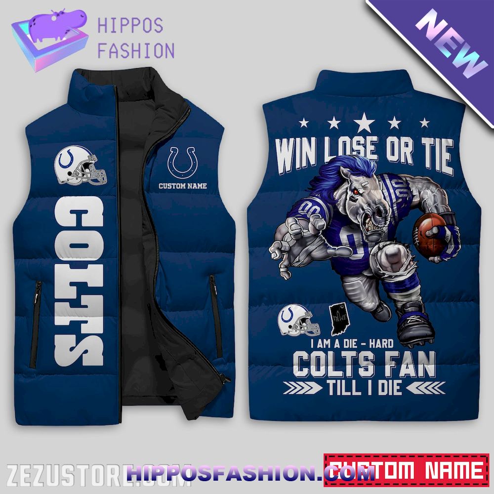 Indianapolis Colts NFL Custom Name Sleeveless Jacket