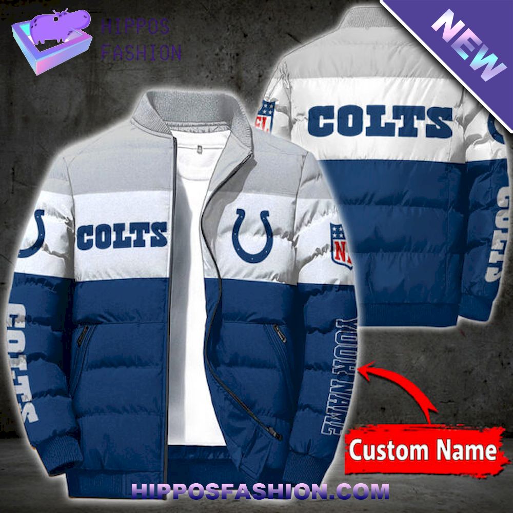 Indianapolis Colts Personalized Full Zip Puffer Jacket