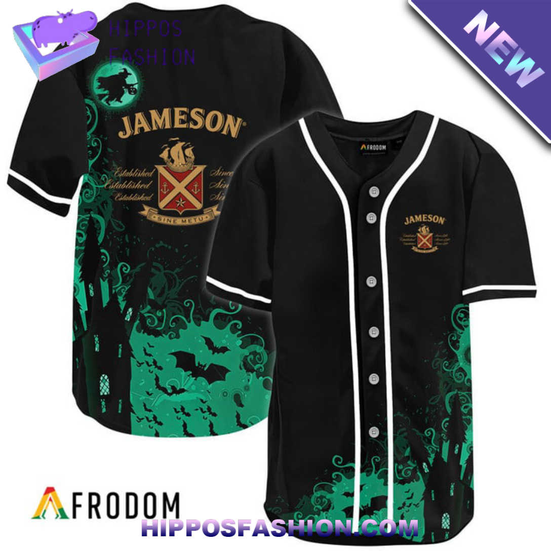 Jameson Black Witch Halloween Baseball Jersey