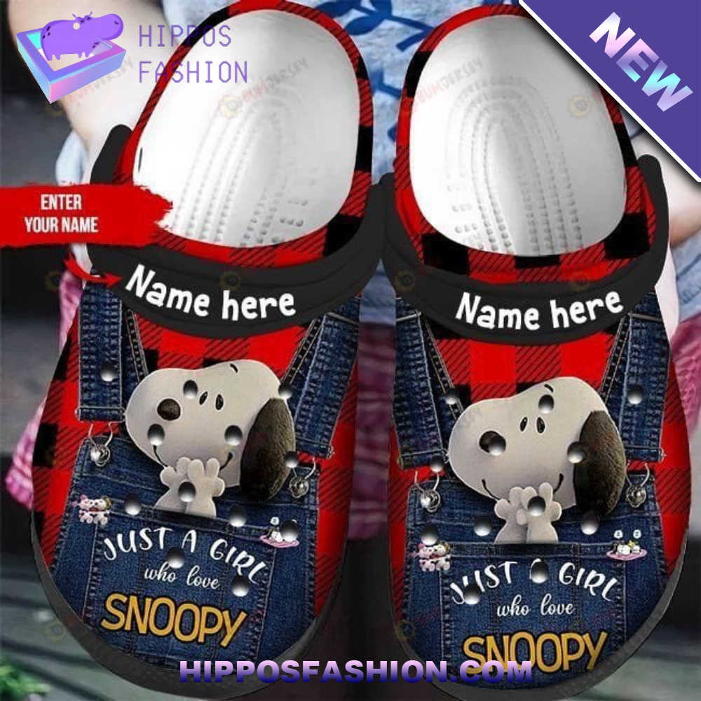 Just A Girl Who Love Snoopy For Snoopy Lovers Print Custom Name Crocs kYQHH.jpg
