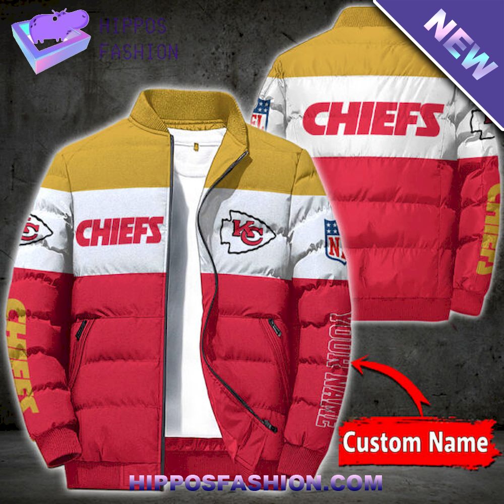 Kansas City Chiefs Personalized Full Zip Puffer Jacket
