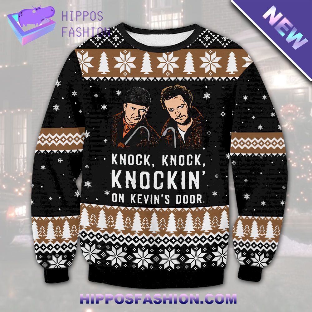 Knock Knocking Home Alone Ugly Christmas Sweater