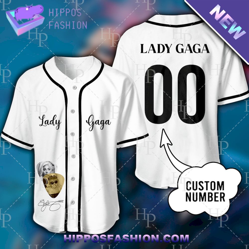 Lady Gaga Custom Name Baseball Jersey