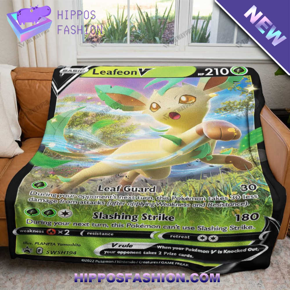 Leafeon V Custom Soft Blanket aScZ.jpg
