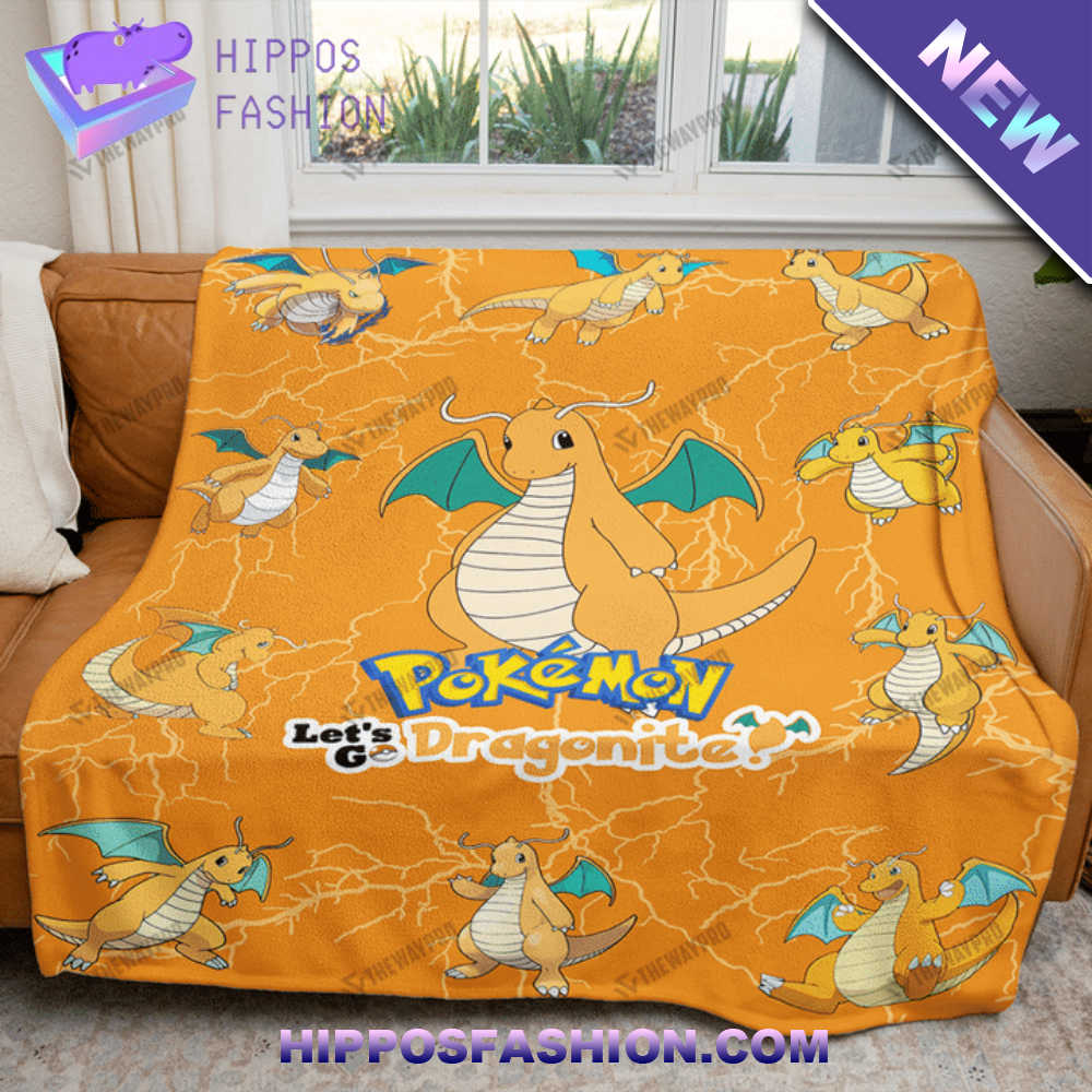 Lets Go Dragonite Custom Soft Blanket Bd.jpg