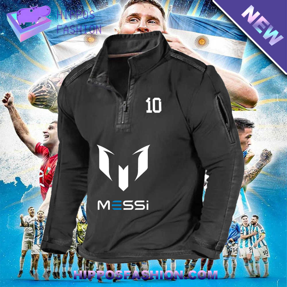 Lionel Messi Argentina Flag Zip Waffle Top yM.jpg
