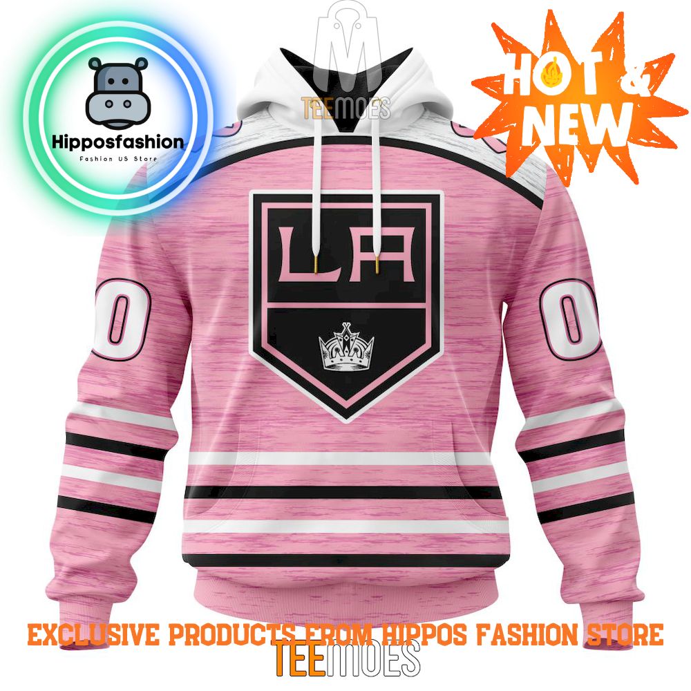 Los Angeles Kings Breast Cancer Awareness Light Pink Personalized Hoodie