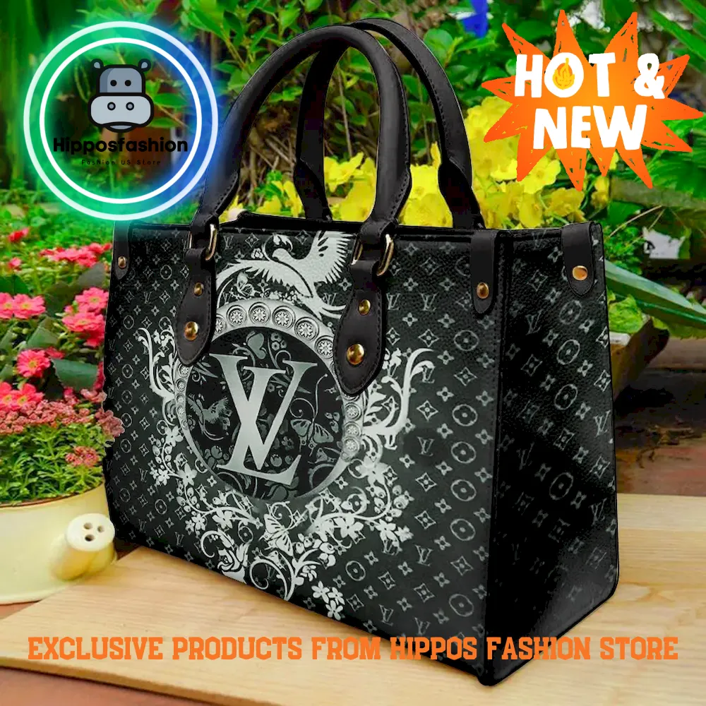 Louis Vuitton Black White Luxury Leather Handbag