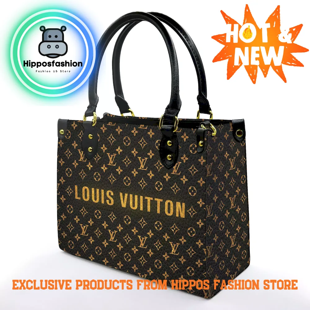 Louis Vuitton Black Yellow Luxury Leather Handbag