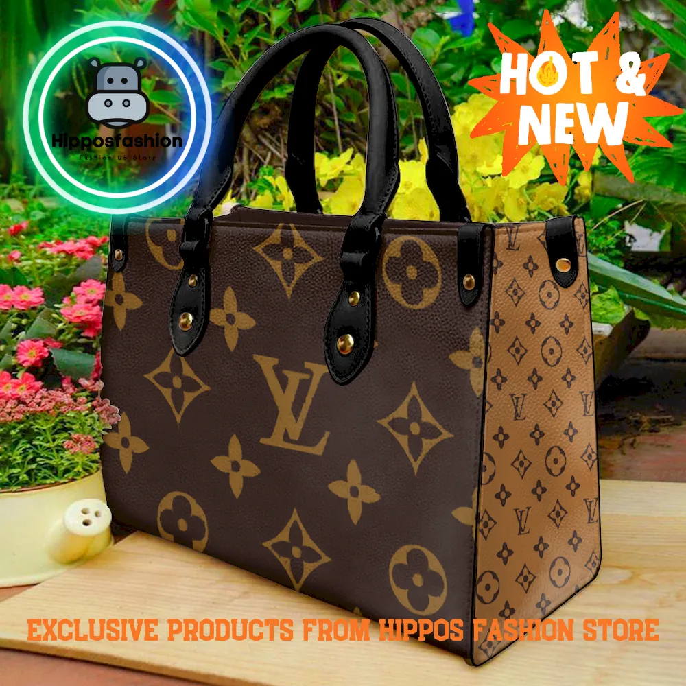 Louis Vuitton Brown Yellow Luxury Leather Handbag