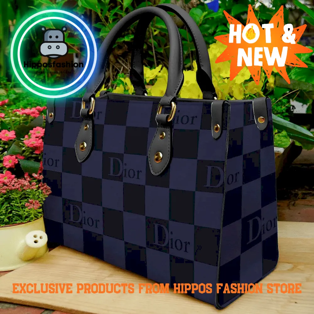 Louis Vuitton Caro Black Blue Luxury Leather Handbag