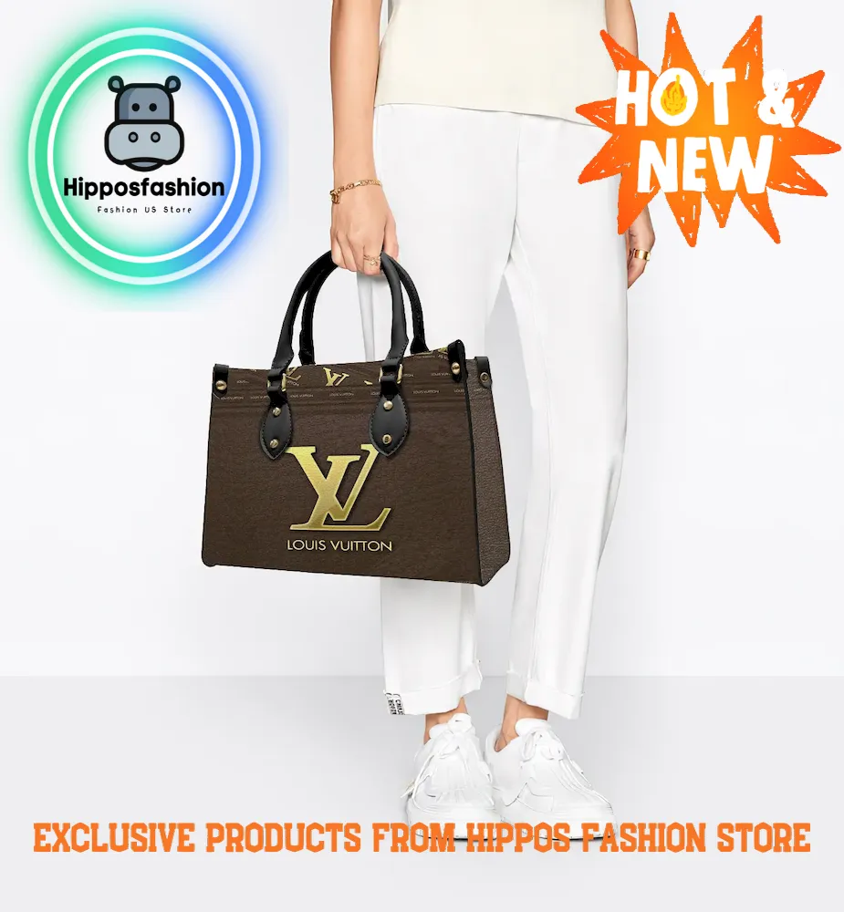 Louis Vuitton Logo Golden Limited Edition Luxury Leather Handbag