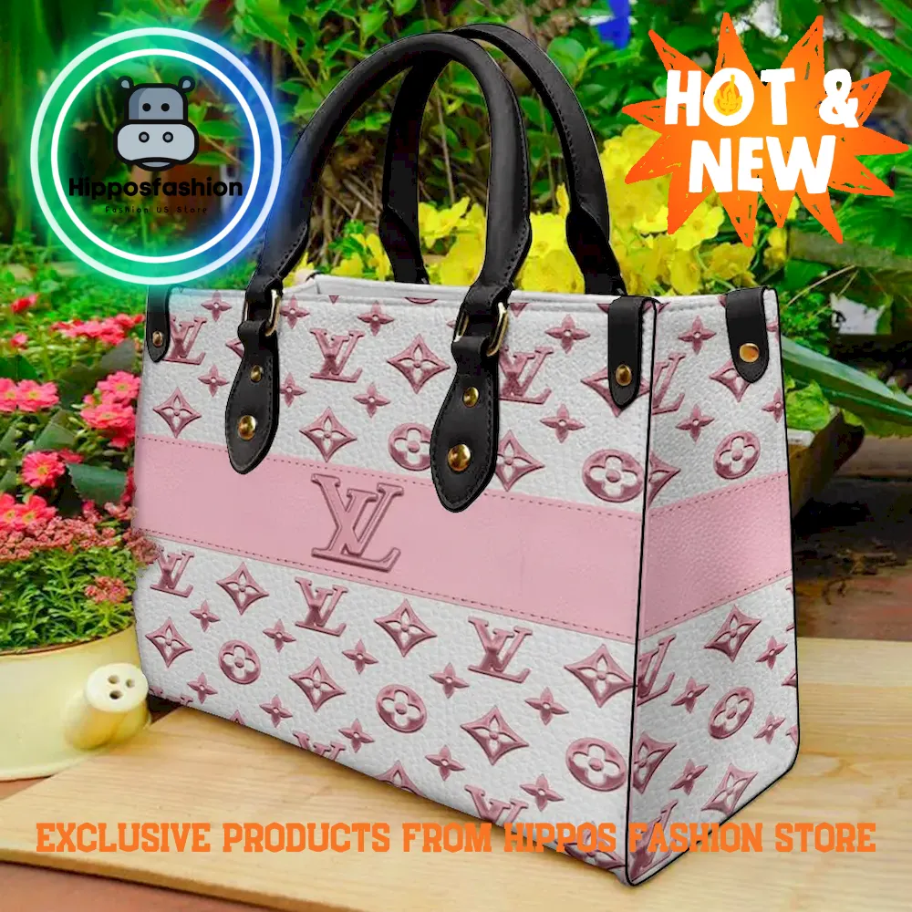 Louis Vuitton Pink Logo Luxury Leather Handbag