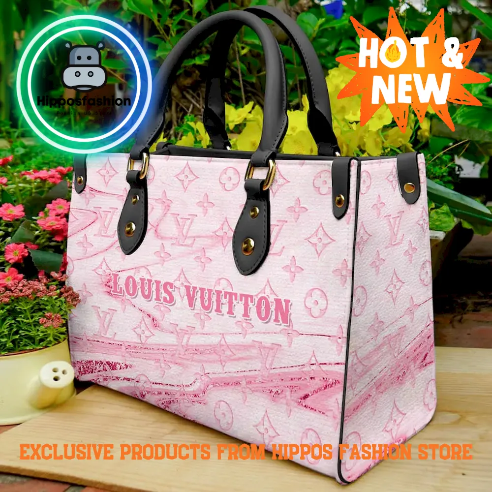 Louis Vuitton Pink White Luxury Leather Handbag