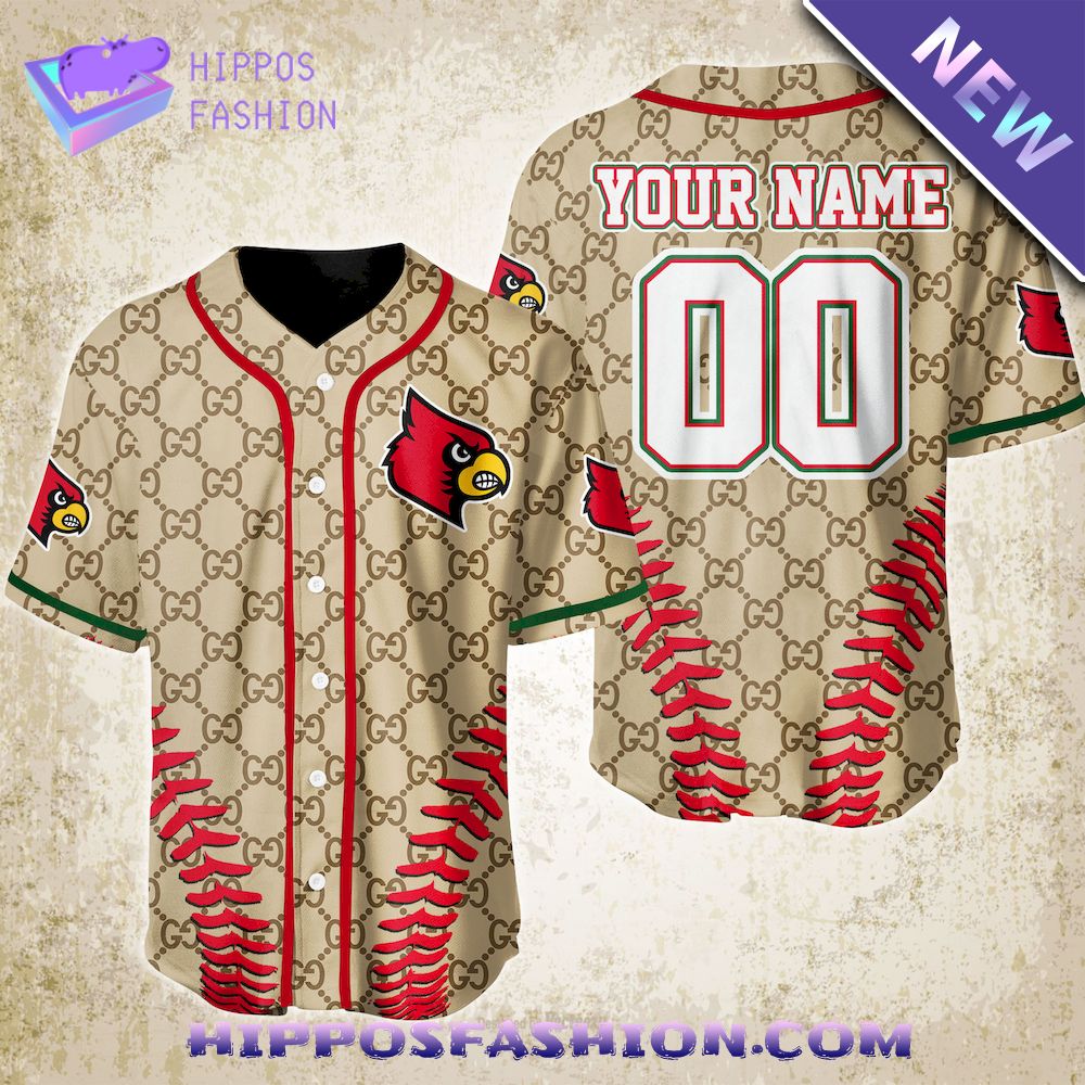 Louisville Cardinals Gucci Personalized Baseball Jersey