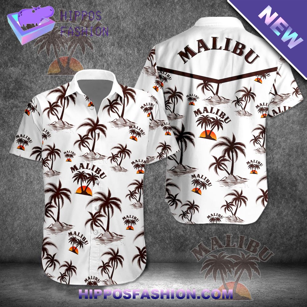 Malibu Rum Tropical Islands Hawaiian Shirt