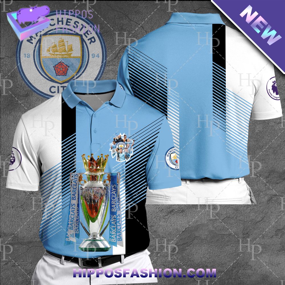 Manchester City Premier League Champions 3D Polo Shirt