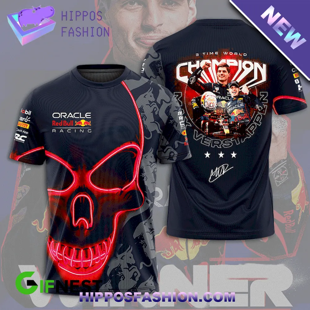 Max Verstappen World Champion 2023 Skull T Shirt