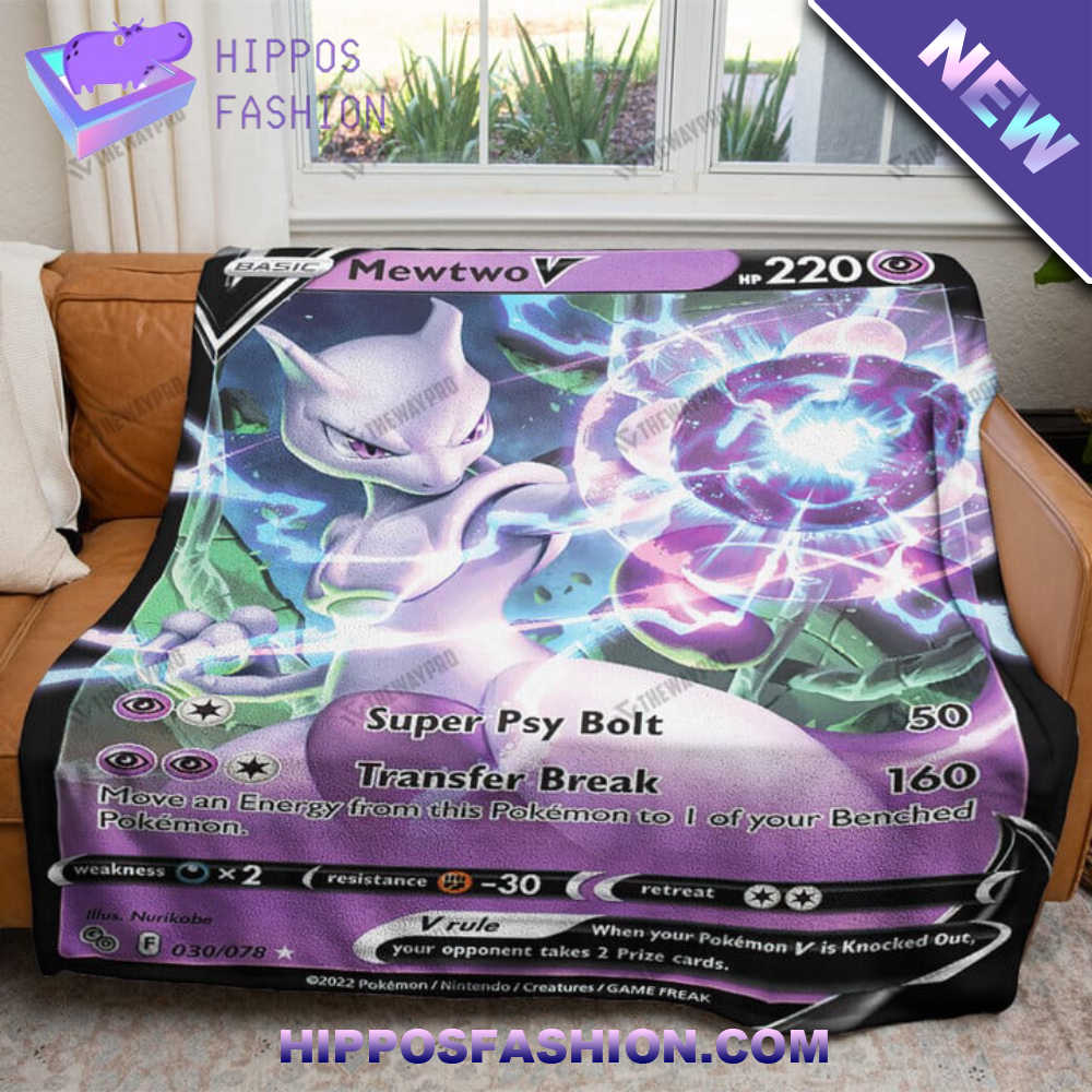 Mewtwo V 2022 Custom Soft Blanket