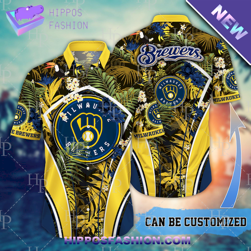 Milwaukee Brewers MLB Flower Summer Personalized Hawaiian Shirt