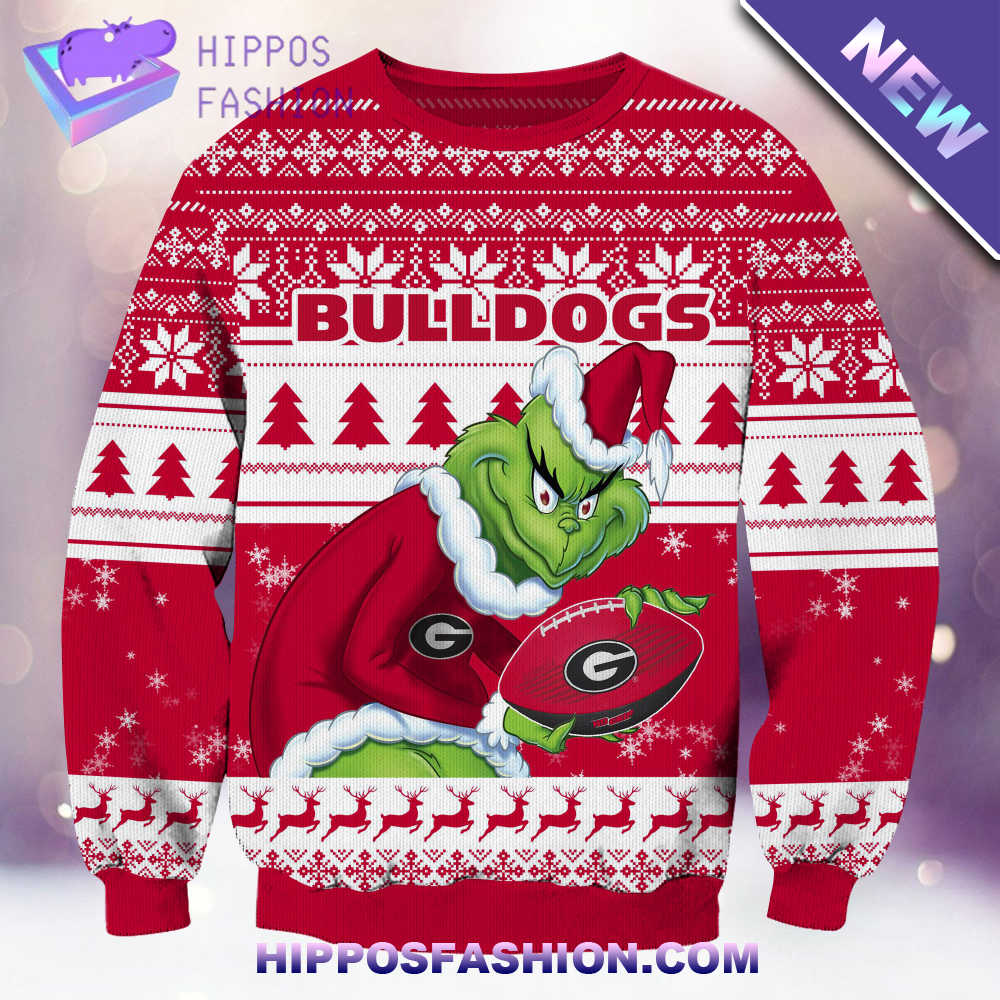 NCAA Georgia Bulldogs Grinch Christmas Ugly Sweater sWha.jpg