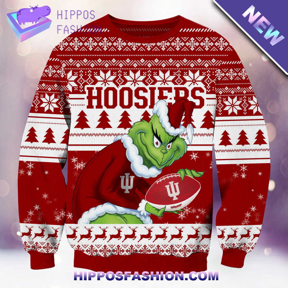 NCAA Indiana Hoosiers Grinch Christmas Ugly Sweater SWkB.jpg