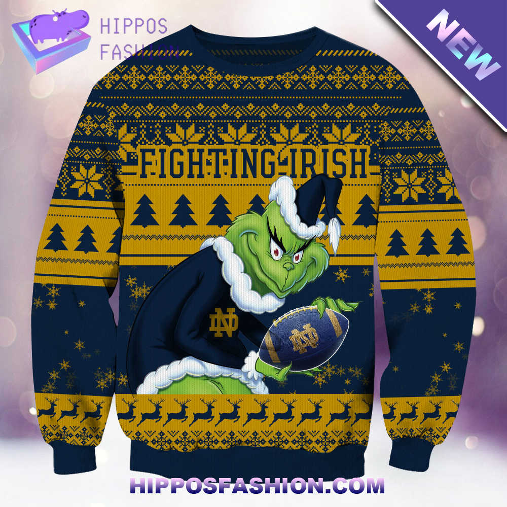 NCAA Notre Dame Fighting Irish Grinch Christmas Ugly Sweater rrZer.jpg