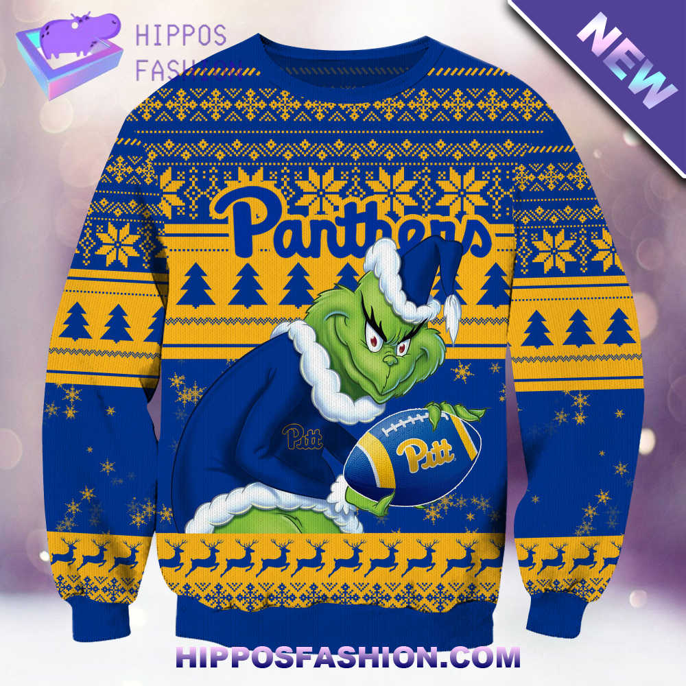 NCAA Pittsburgh Panthers Grinch Christmas Ugly Sweater dAPZK.jpg