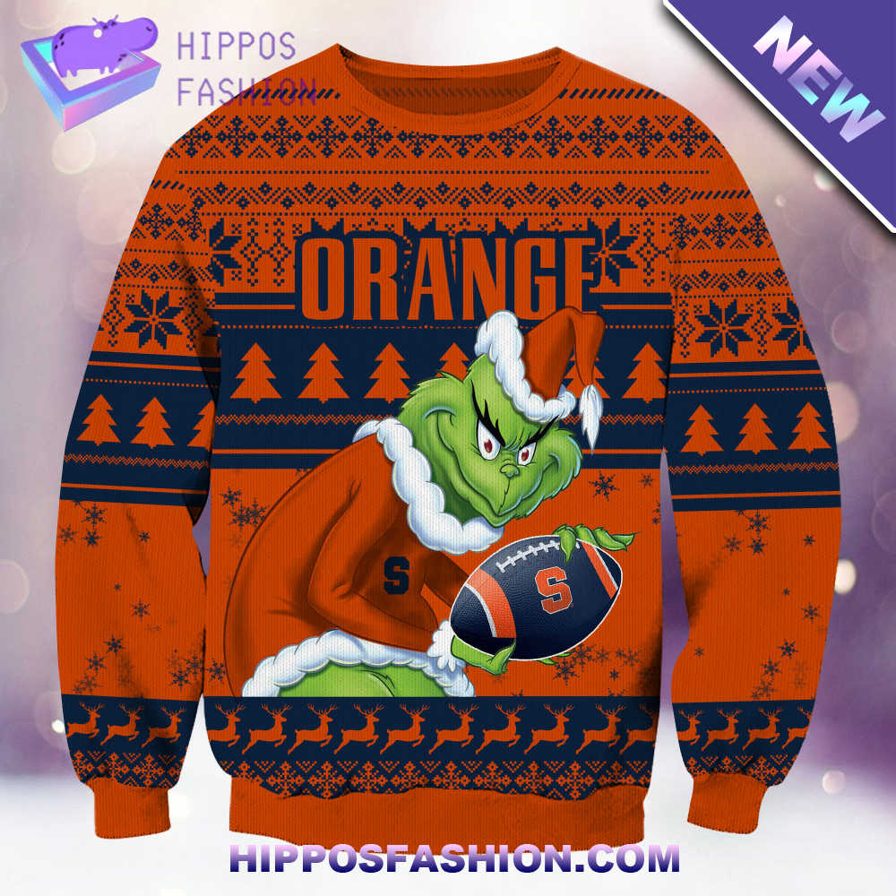 NCAA Syracuse Orange Grinch Christmas Ugly Sweater zAuU.jpg