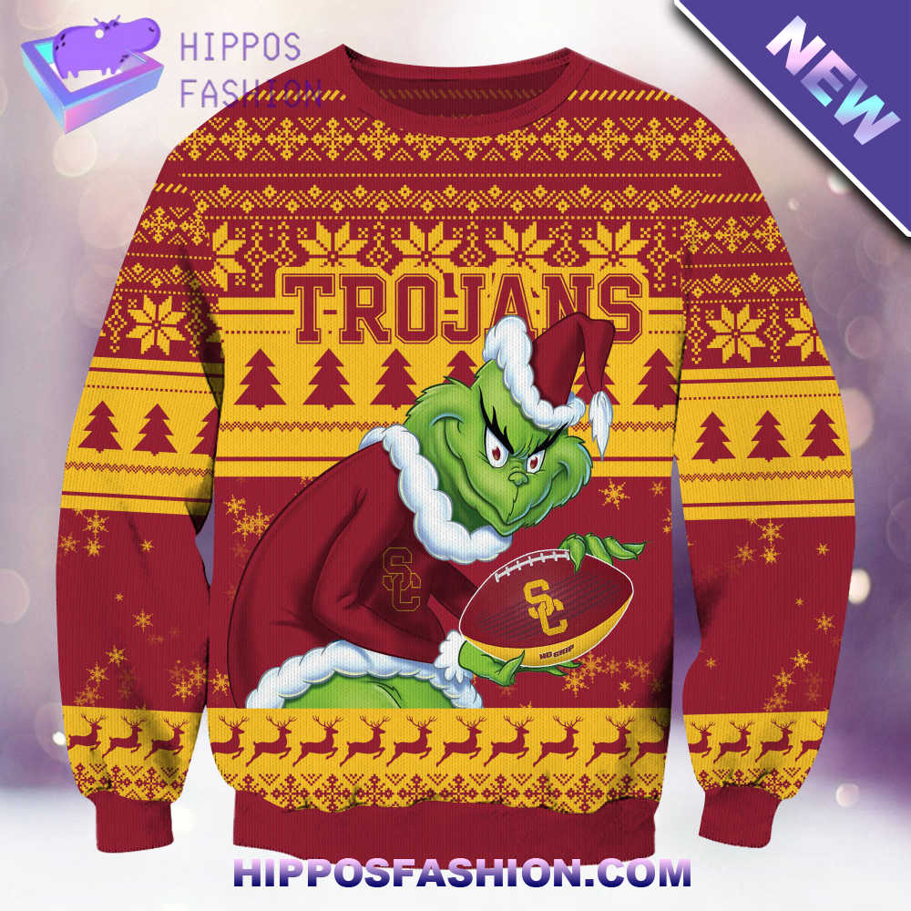 NCAA USC Trojans Grinch Christmas Ugly Sweater FhMn.jpg