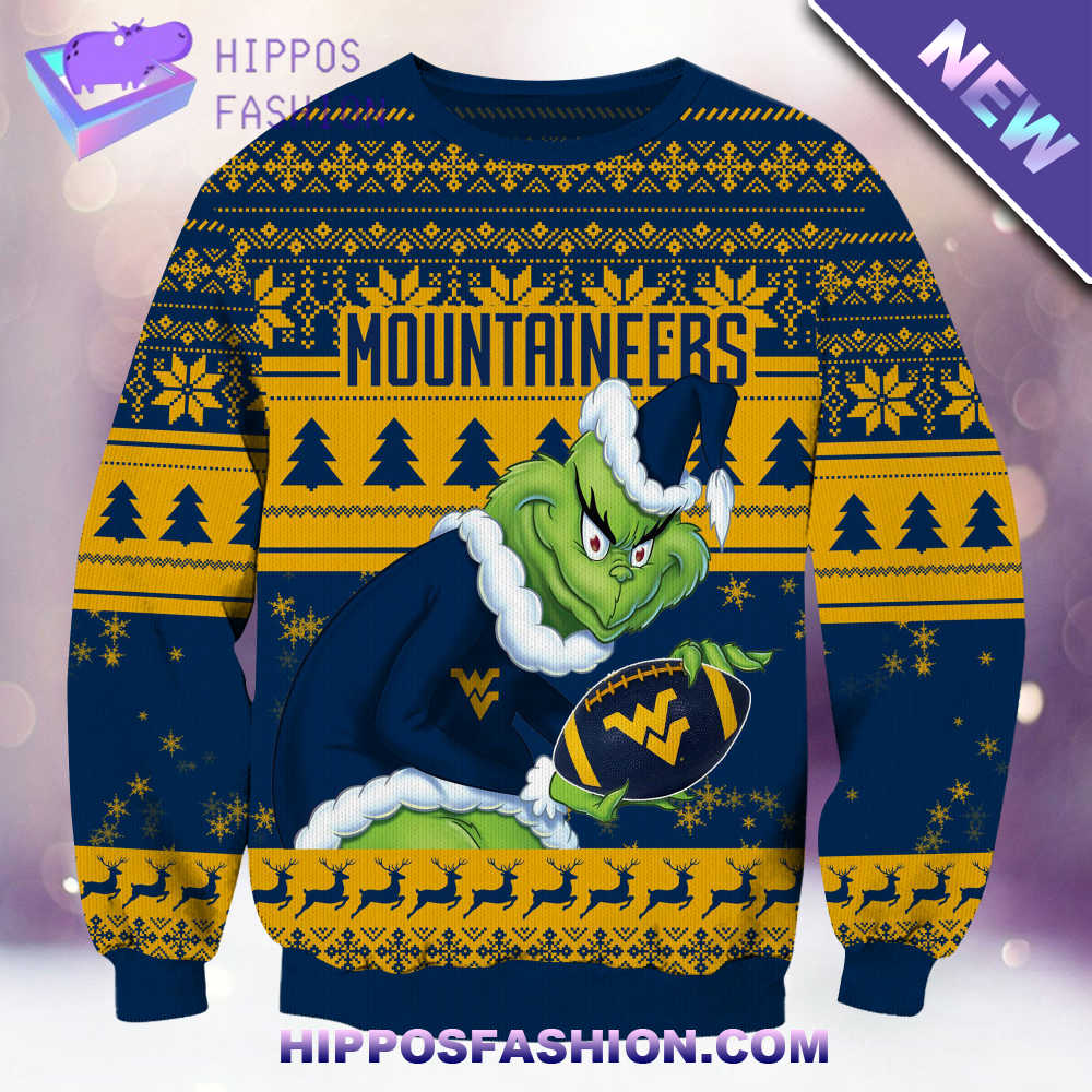 NCAA West Virginia Mountaineers Grinch Christmas Ugly Sweater fWdu.jpg