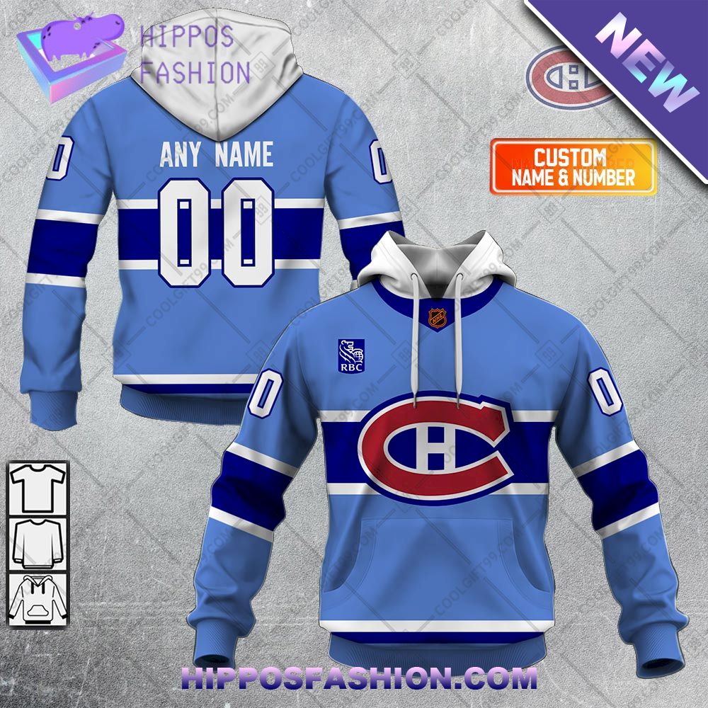 NHL Montreal Canadiens Reverse Retro Personalized Hoodie