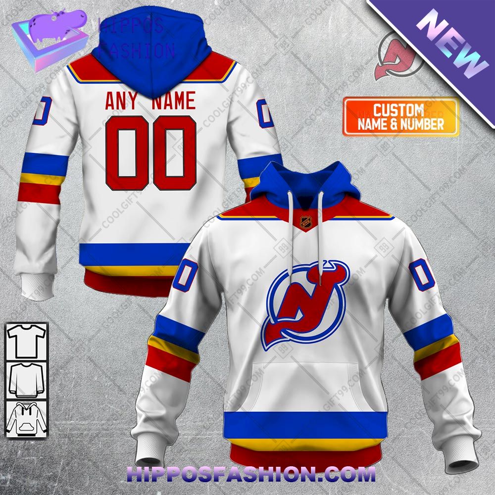 NHL New Jersey Devils Reverse Retro Personalized Hoodie