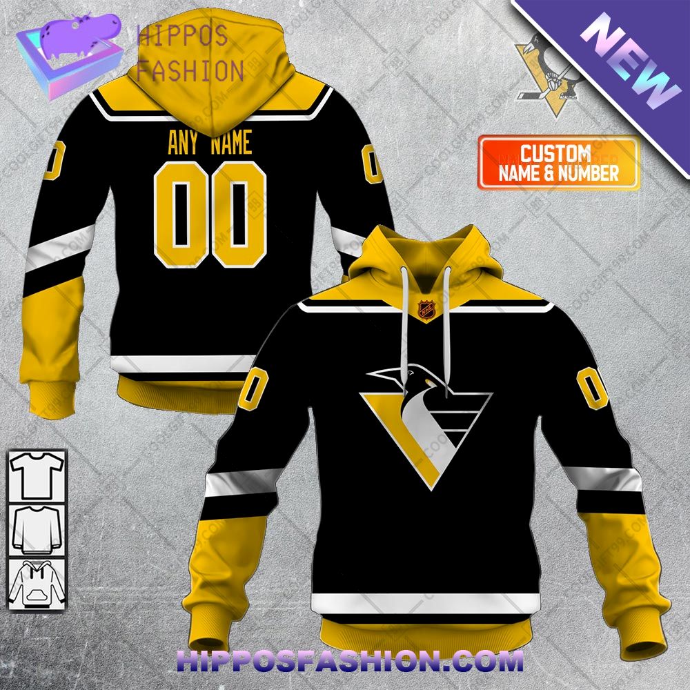 NHL Pittsburgh Penguins Reverse Retro Personalized Hoodie
