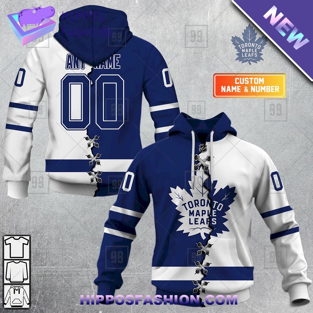 NHL Toronto Maple Leafs Mix Jersey Personalized Hoodie