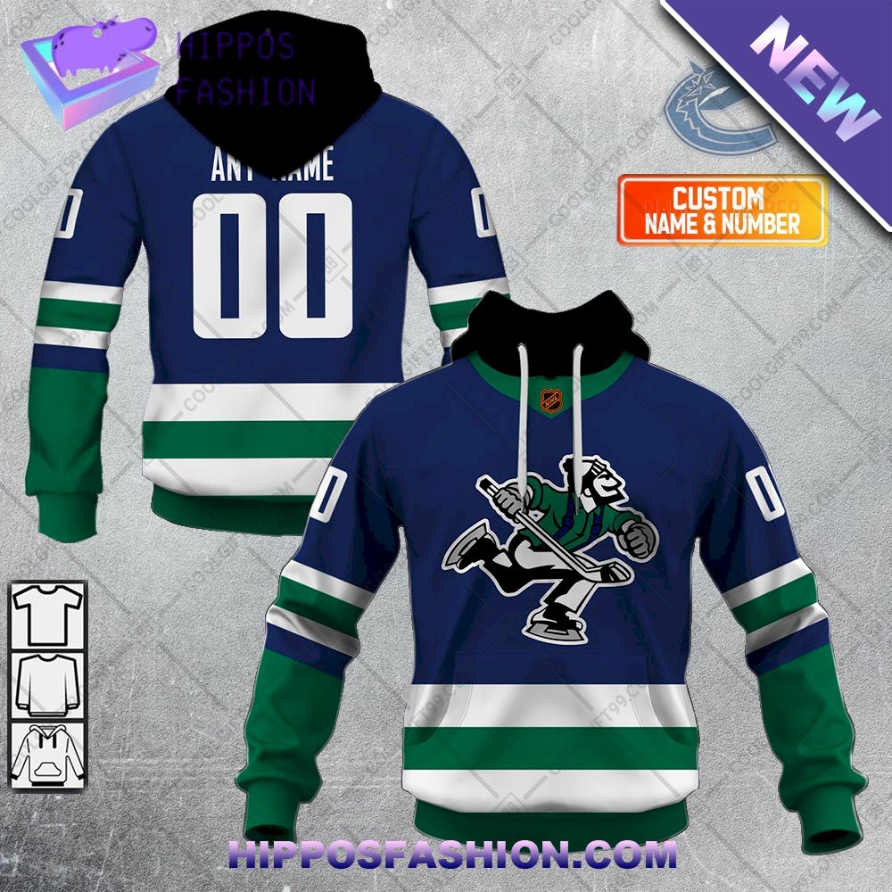 NHL Vancouver Canucks Reverse Retro Personalized Hoodie